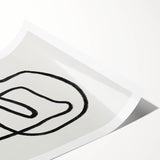 Mid Century Modern Art | Retro Abstract Minimalist Line Art Decor