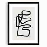 Mid Century Modern Art | Abstract Geometric Minimalist Line Art Decor