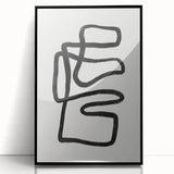 Mid Century Modern Art | Abstract Geometric Minimalist Line Art Decor