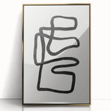 Mid Century Modern Art | Abstract Geometric Minimalist Line Art Decor