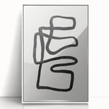 Mid Century Modern Art | Abstract Geometric Minimalist Line Art Decor