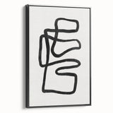 Mid Century Modern Art | Abstract Geometric Minimalist Line Art Decor