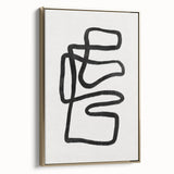 Mid Century Modern Art | Abstract Geometric Minimalist Line Art Decor