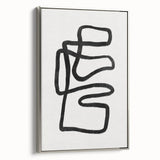 Mid Century Modern Art | Abstract Geometric Minimalist Line Art Decor