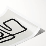 Mid Century Modern Art | Abstract Geometric Minimalist Line Art Decor