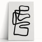 Mid Century Modern Art | Abstract Geometric Minimalist Line Art Decor