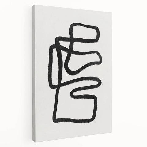 Mid Century Modern Art | Abstract Geometric Minimalist Line Art Decor