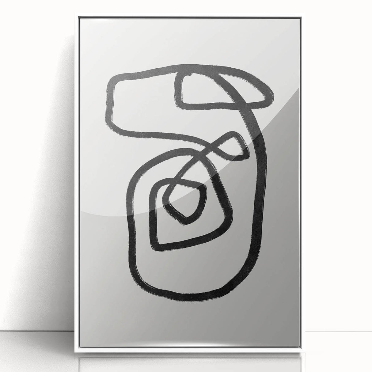 Mid Century Modern Art | Retro Minimalist Geometric Line Art Decor