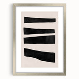 Mid Century Modern Art | Minimalist Geometric Stripe Wall Decor