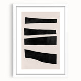 Mid Century Modern Art | Minimalist Geometric Stripe Wall Decor