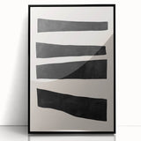 Mid Century Modern Art | Minimalist Geometric Stripe Wall Decor