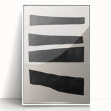 Mid Century Modern Art | Minimalist Geometric Stripe Wall Decor
