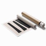 Mid Century Modern Art | Minimalist Geometric Stripe Wall Decor