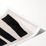 Mid Century Modern Art | Minimalist Geometric Stripe Wall Decor