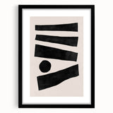 Mid Century Modern Art | Geometric Minimalist Stripe & Circle Wall Decor