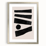Mid Century Modern Art | Geometric Minimalist Stripe & Circle Wall Decor
