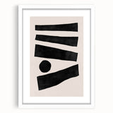 Mid Century Modern Art | Geometric Minimalist Stripe & Circle Wall Decor
