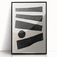 Mid Century Modern Art | Geometric Minimalist Stripe & Circle Wall Decor