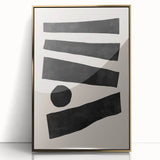 Mid Century Modern Art | Geometric Minimalist Stripe & Circle Wall Decor