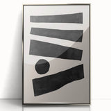 Mid Century Modern Art | Geometric Minimalist Stripe & Circle Wall Decor