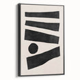 Mid Century Modern Art | Geometric Minimalist Stripe & Circle Wall Decor