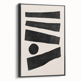 Mid Century Modern Art | Geometric Minimalist Stripe & Circle Wall Decor