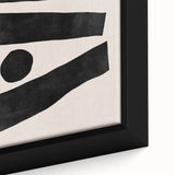 Mid Century Modern Art | Geometric Minimalist Stripe & Circle Wall Decor