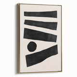 Mid Century Modern Art | Geometric Minimalist Stripe & Circle Wall Decor