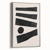 Mid Century Modern Art | Geometric Minimalist Stripe & Circle Wall Decor