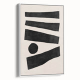 Mid Century Modern Art | Geometric Minimalist Stripe & Circle Wall Decor