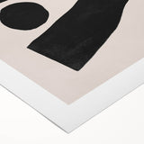 Mid Century Modern Art | Geometric Minimalist Stripe & Circle Wall Decor