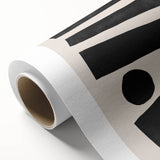 Mid Century Modern Art | Geometric Minimalist Stripe & Circle Wall Decor