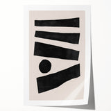 Mid Century Modern Art | Geometric Minimalist Stripe & Circle Wall Decor