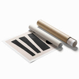 Mid Century Modern Art | Geometric Minimalist Stripe & Circle Wall Decor