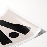 Mid Century Modern Art | Geometric Minimalist Stripe & Circle Wall Decor