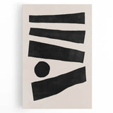 Mid Century Modern Art | Geometric Minimalist Stripe & Circle Wall Decor