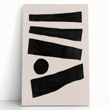 Mid Century Modern Art | Geometric Minimalist Stripe & Circle Wall Decor