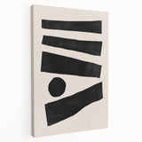 Mid Century Modern Art | Geometric Minimalist Stripe & Circle Wall Decor