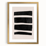 Mid Century Modern Art | Minimalist Geometric Stripe Wall Decor