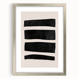 Mid Century Modern Art | Minimalist Geometric Stripe Wall Decor