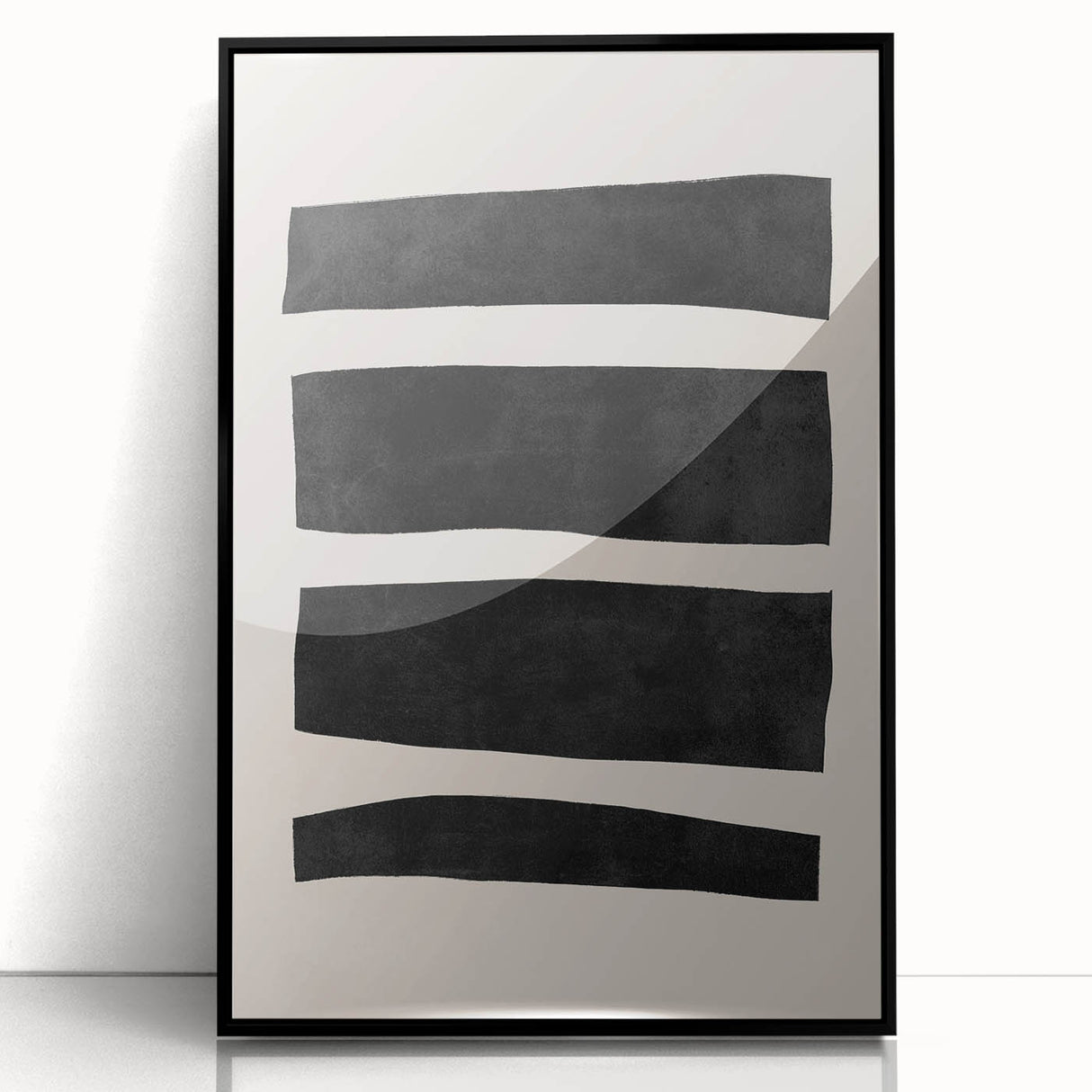 Mid Century Modern Art | Minimalist Geometric Stripe Wall Decor