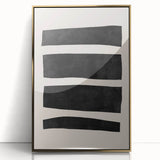 Mid Century Modern Art | Minimalist Geometric Stripe Wall Decor
