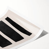 Mid Century Modern Art | Minimalist Geometric Stripe Wall Decor
