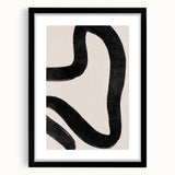Mid Century Modern Art | Minimalist Abstract Black Line Wall Decor