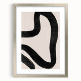 Mid Century Modern Art | Minimalist Abstract Black Line Wall Decor