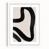 Mid Century Modern Art | Minimalist Abstract Black Line Wall Decor