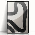 Mid Century Modern Art | Minimalist Abstract Black Line Wall Decor