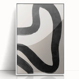 Mid Century Modern Art | Minimalist Abstract Black Line Wall Decor