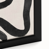 Mid Century Modern Art | Minimalist Abstract Black Line Wall Decor