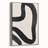 Mid Century Modern Art | Minimalist Abstract Black Line Wall Decor